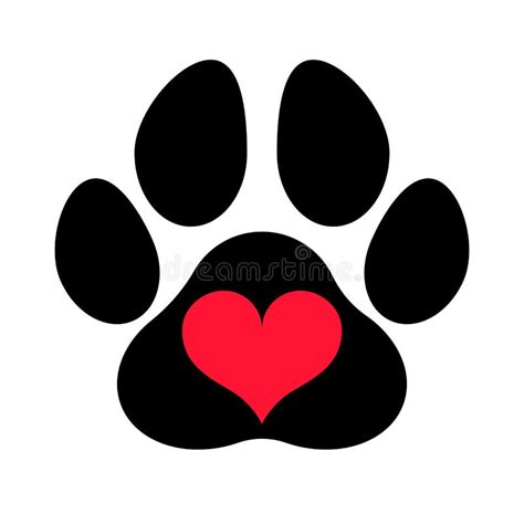 Paw Print Heart Stock Illustrations – 12,389 Paw Print Heart Stock ...