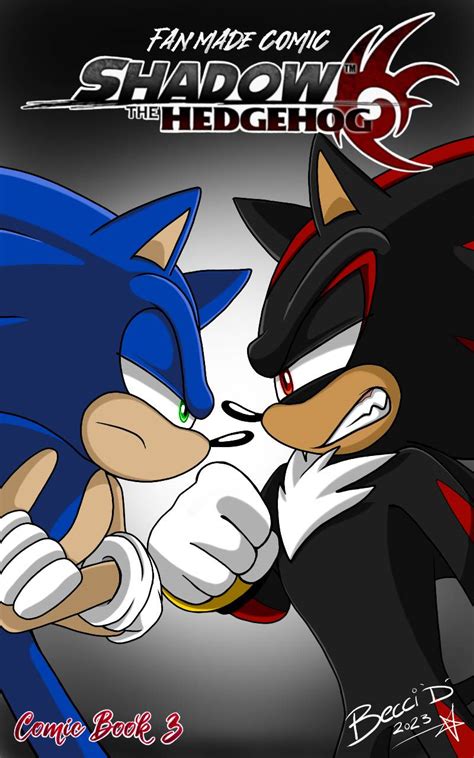 Shadow the Hedgehog Comic (Book 3, cover) by Mysterious-D on DeviantArt