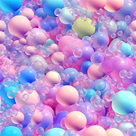 Premium AI Image | A colorful collection of bubbles in a colorful background.