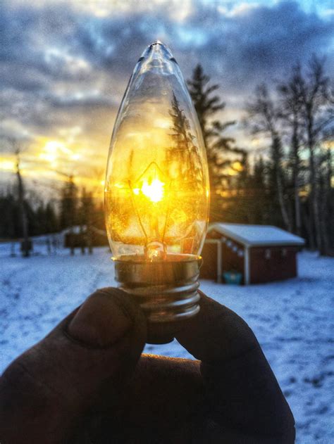 Person Holding Led Bulb in Front of Sunrise Photo · Free Stock Photo