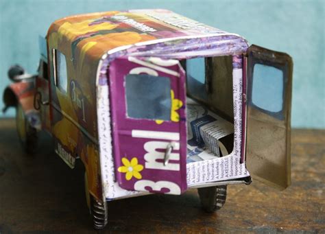 Recycled Cans Toy Car Madagascar Folk Art Citroen Van | Etsy