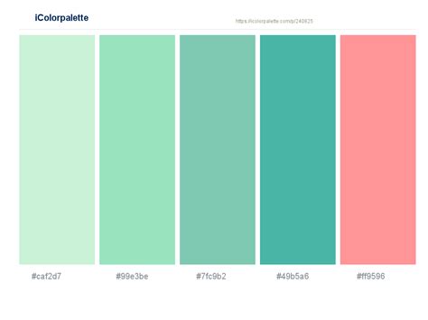 Granny Apple – Algae Green – Monte Carlo – Fountain Blue – Mona Lisa Color scheme | iColorpalette