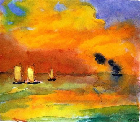 Helles Meer / Nolde | Idee farbe, Kunstmalerei, Abstrakte malerei