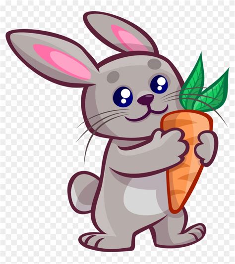 Baby Clipart Bugs Bunny - Cartoon Bunny Holding A Carrot, HD Png Download - 1200x1296(#856107 ...