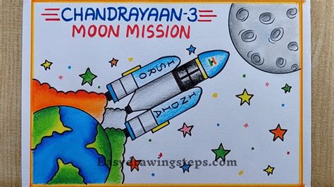 10 easy steps to draw Chandrayaan 3 Drawing - Easy Drawing