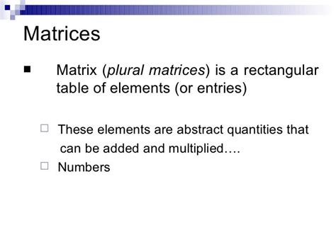 Matrices And Application Of Matrices