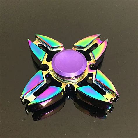 Fidget Spinner Metal Rainbow Dragon Hand Finger Spinners Autism ADHD Focus Anxiety Relief Stress ...