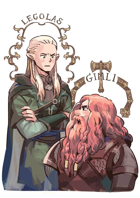 Legolas and Gimli | Lord of the rings, The hobbit, Hobbit art