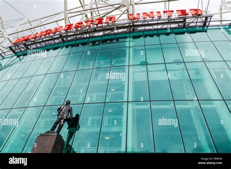 Sir Matt Busby Statue Outside Old Trafford, Home of Manchester United ...