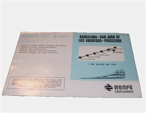 JULY 1976 RENFE SPAIN PUBLIC TIMETABLE | eBay