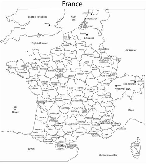 France Map Printable coloring page - Download, Print or Color Online for Free