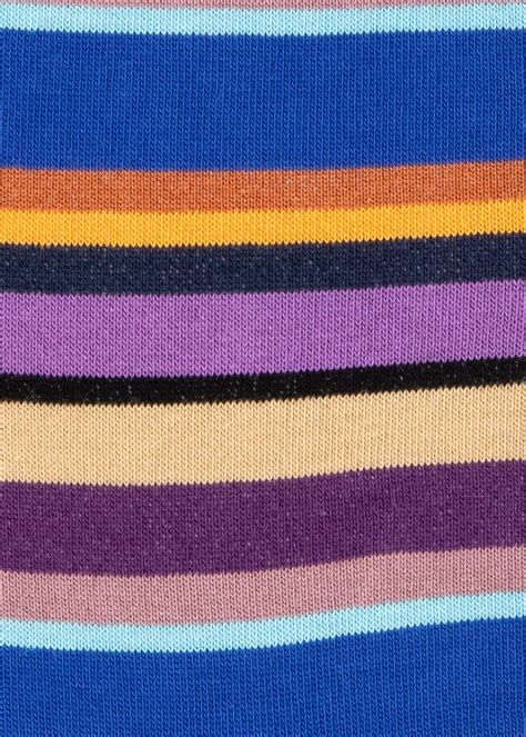 Men's Cobalt Blue Multi-Stripe Socks