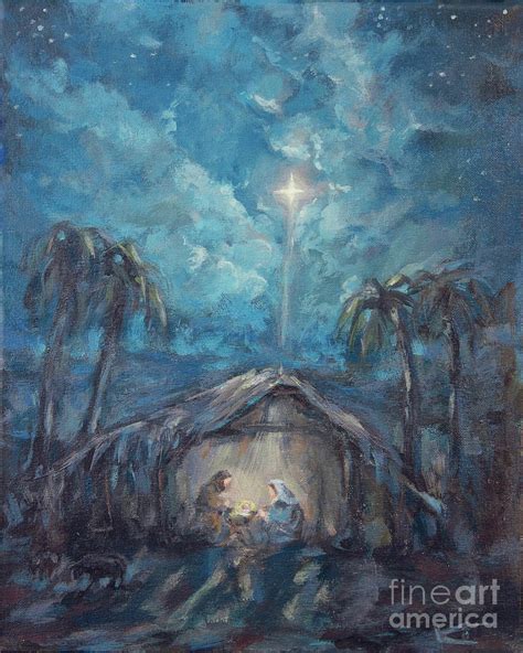 Star of Bethlehem - First Christmas Painting by Kim Marshall