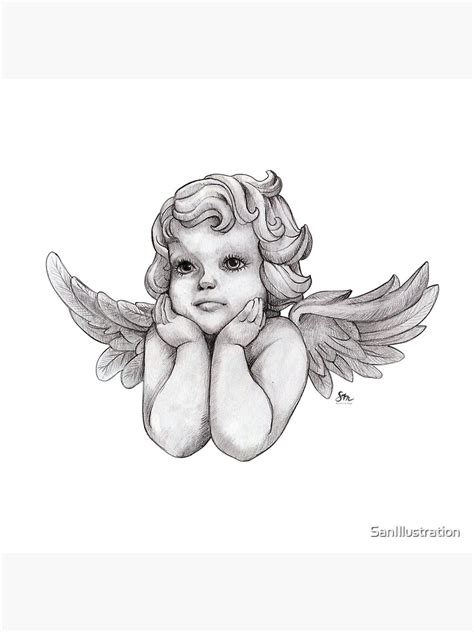 "Angel Cherub" Art Print for Sale by SanIllustration | Redbubble