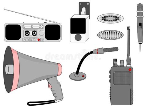 Voice Telecommunication Devices Set Stock Vector - Illustration of electrical, acoustic: 40914191