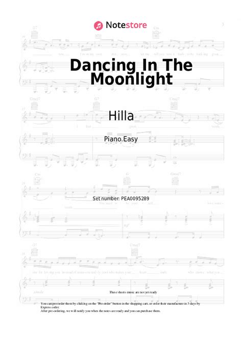 Aexcit, Hilla - Dancing In The Moonlight partituras para piano en Note ...