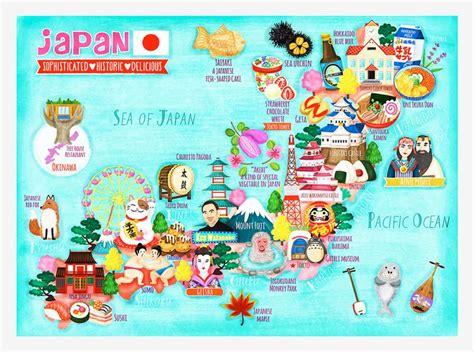 Japan Map Illustration on Behance | Japan map, Illustrated map, Japan ...