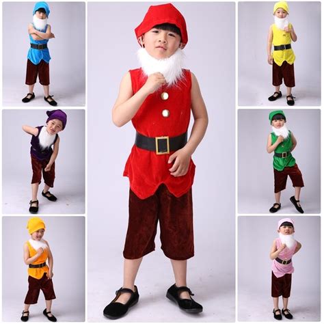 The seven dwarfs Halloween costumes children prince Snow White suit ...