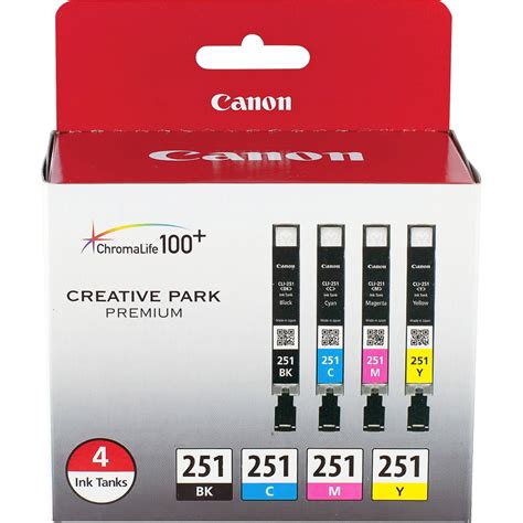 Canon (6513B004) Black and Tri-Color Ink Cartridge, 4/pack - Walmart.com - Walmart.com