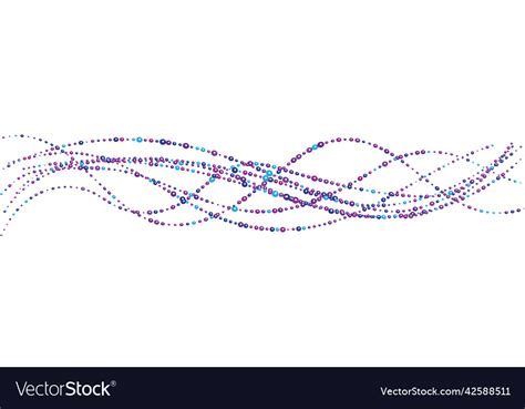 Wavy dot line pattern Royalty Free Vector Image