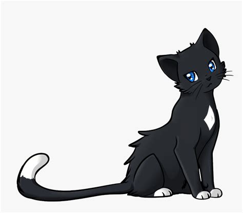 Kitten Clipart Anime Cat - Black And White Cat Anime, HD Png Download ...