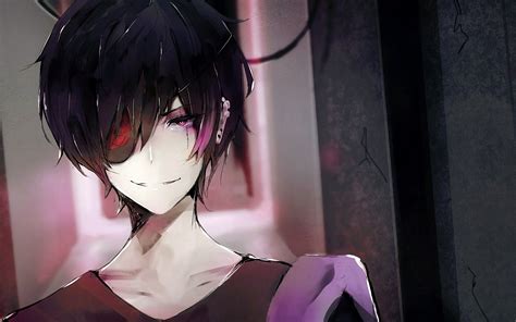 Scary Anime Guy With Black Hair