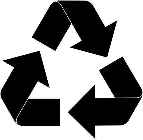 Recycle black icon PNG