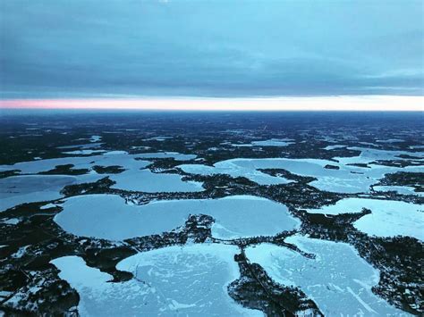 The Land of 10,000 Lakes, taken this morning before we landed in Minnesota. Probably one of my ...