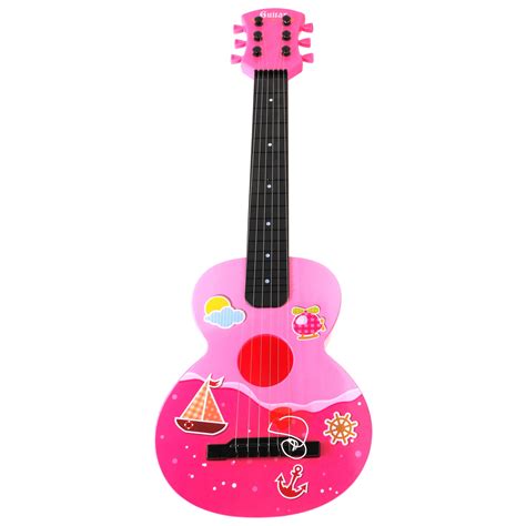 Retailery 6 String Acoustic Toy Guitar With Pick, 26 Inch, Pink - Walmart.com