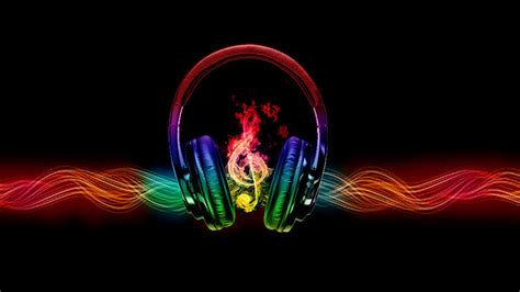 Colorful Music Note Headphone Background HD Music Wallpapers | HD ...