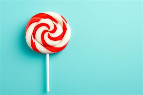 Premium AI Image | a red and white swirl lollipop