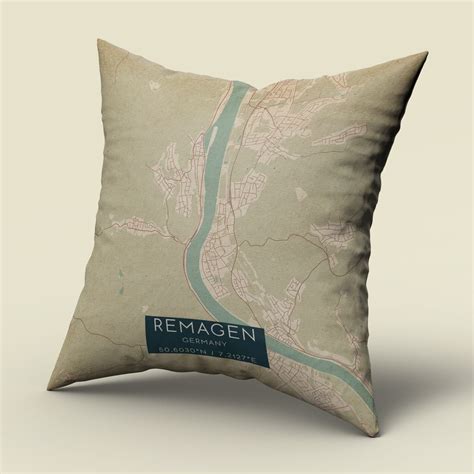 Vintage Remagen Germany Map Pillow, Custom Double Sided Pillow - Custom ...