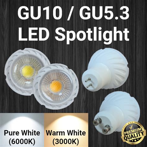 GU10 LED Spotlight Bulb 5W | Warm Light 3000K - 123 LED Lighting