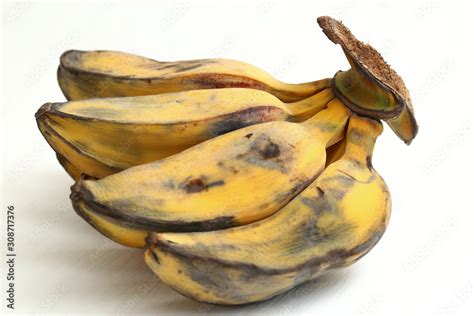 cardava banana (also known as saba banana) isolated on white background Stock Photo | Adobe Stock