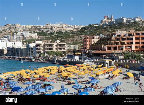 Melliah and Mellieha Bay beach, Malta Stock Photo: 10276089 - Alamy