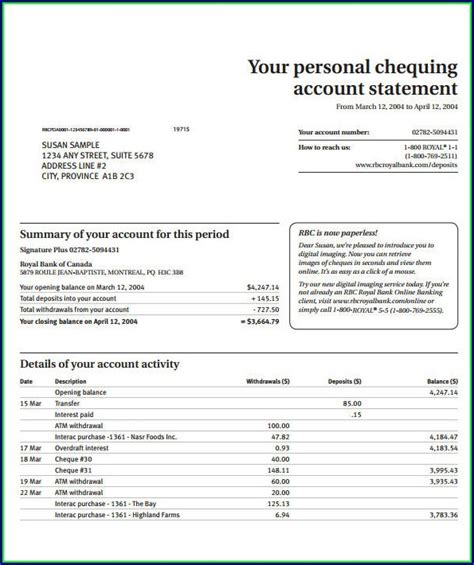 Huntington Bank Statement Template Templates-1 : Resume Examples