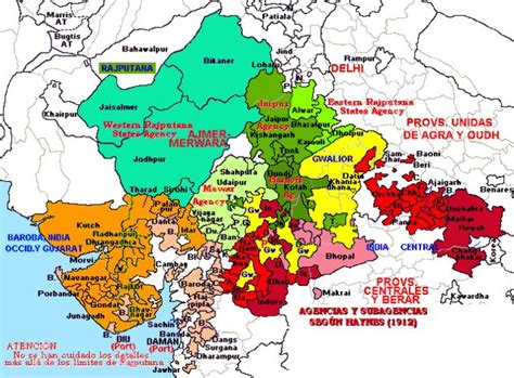 Hisatlas - Map of Rajputana Agency 1912