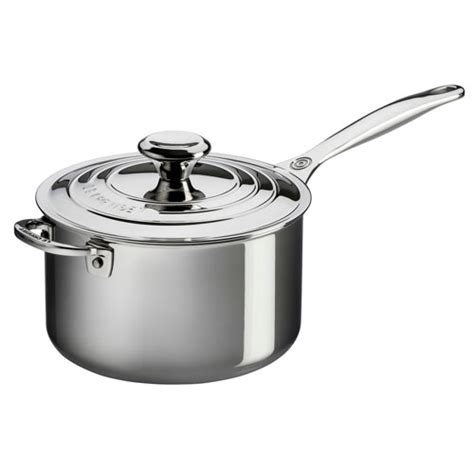 Le Creuset 4 qt Stainless Steel Sauce Pan w Lid & Helper Handle - Marcel's Culinary Experience