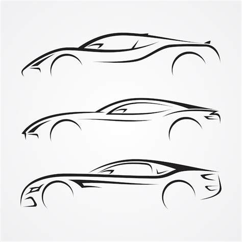 Premium Vector | Elegance car sport element silhouette style for your best business symbol