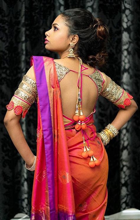 South Indian Saree Blouse Back Neck Designs Pattu Saree Blouse | Hot ...