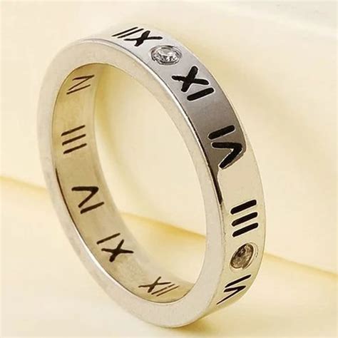 Stainless Steel Roman Numeral Letter Ring at Rs 100/piece | Guwahati ...