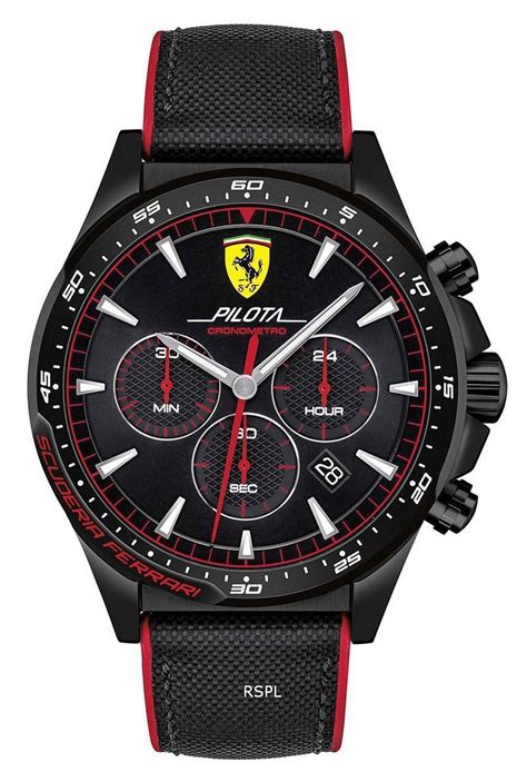 Ferrari Scuderia Pilota Chronograph Nylon Strap Quartz 0830623 Mens ...