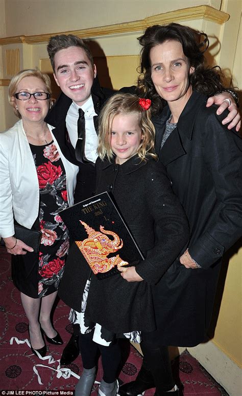 Lisa McCune gets a supportive hug from son Archer at King And I opening ...