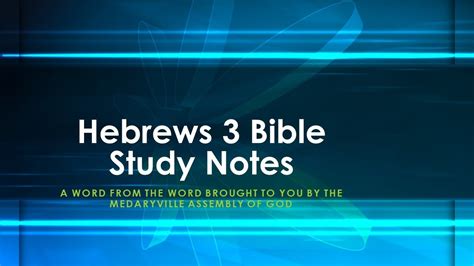 Hebrews 3 BIble Study - YouTube