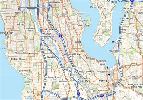 King County International Airport Map, Washington