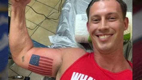 Retired Marine gets Betsy Ross flag tattoo in Nike protest