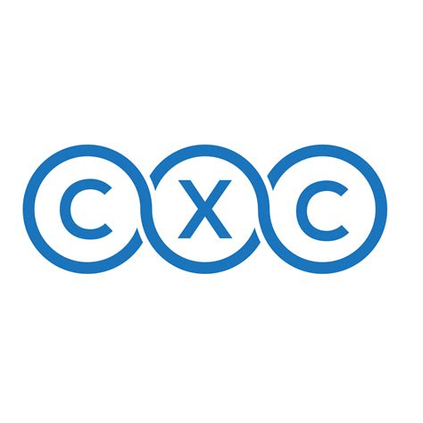 CXC letter logo design on black background.CXC creative initials letter ...