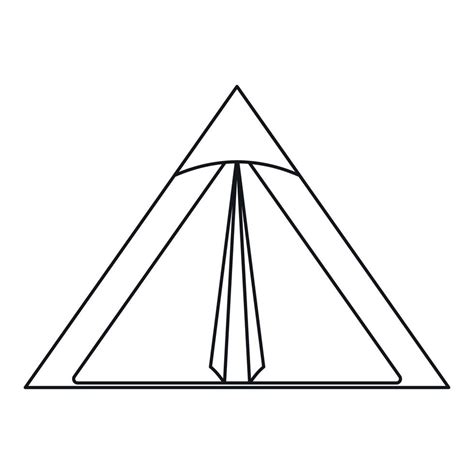 Triangle tent icon, outline style 15096873 Vector Art at Vecteezy