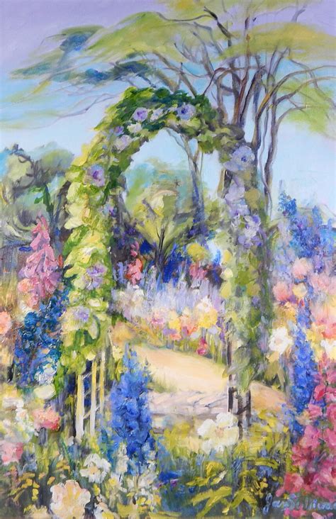 "Garden Trellis" Oil Painting, by Jan Sullivan