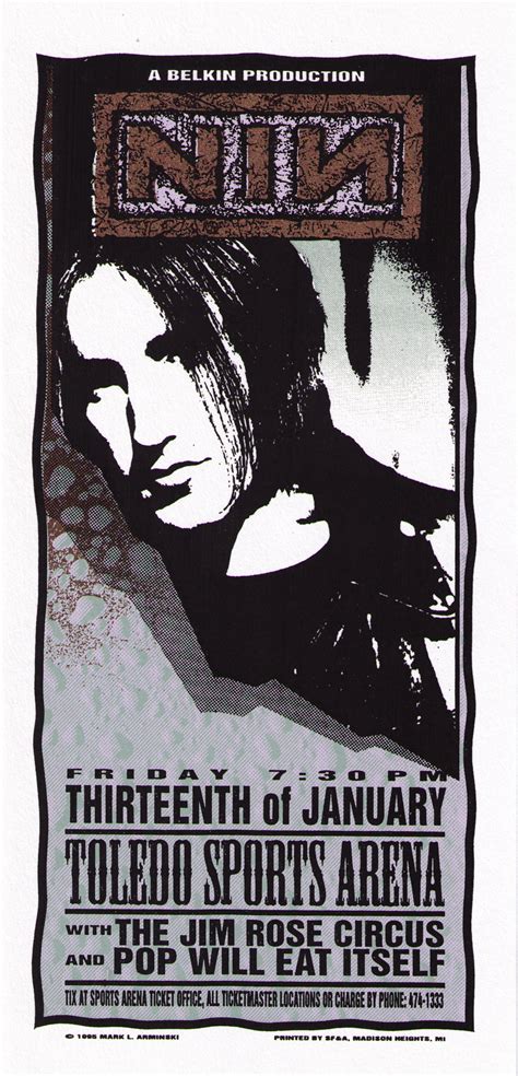 Nine Inch Nails Original Rock Concert Poster | Limited Runs